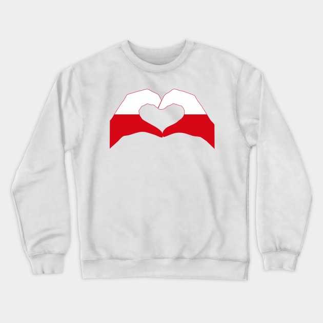 We Heart Poland Patriot Flag Series Crewneck Sweatshirt by Village Values